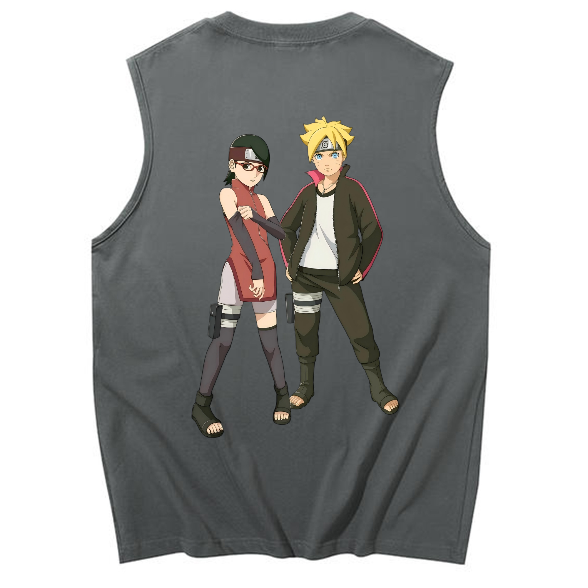（画像用） NARUTO -ナルト- うずまき ボルト Uzumaki Boruto コットン100％タンクトップ（背面プリント）